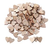 Cuori in legno, 100 pezzi, decorazione a forma di cuore in legno, per scrivere, decorazione a forma di cuore in legno, decorazione da tavolo, per compleanno, fai da te, decorazione da tavolo