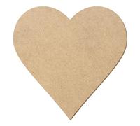 Cuori in legno MDF - Decorazione fai da te 1 - 50 cm, confezione da 10 pezzi, altezza x larghezza: 2 x 2 cm