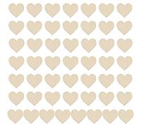 Cuori in Legno Naturale Decorativi, 50 Pezzi - Decorazioni per Matrimonio, Fai da Te, Arte, Craft, Card Making e San Valentino