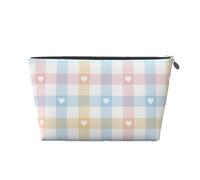 Cuori In Rosa Blu Pastello, Borsa da toilette Borsa per trucco Borsa per cosmetici Borsa da toilette da viaggio portatile