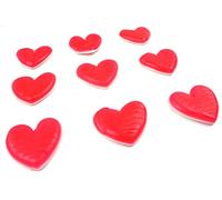 CUORI MAXI BIANCO ROSSO GOMMOSI BICOLORE