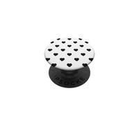 Cuori neri Polka Dot Pattern Carino Girly Donne Ragazze PopSockets PopGrip Adesivo