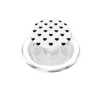 Cuori neri Polka Dot Pattern Carino Girly Donne Ragazze PopSockets PopGrip per MagSafe
