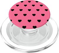 Cuori neri su sfondo rosa così carino PopSockets PopGrip per MagSafe