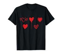 Cuori Palloncini Amore San Valentino Carino Romantico Regalo Maglietta