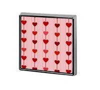 Cuori rossi in linee verticali spille unisex quadrati leggeri bavero distintivo gioielli per abbigliamento scialle cappello