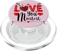 Cuori rossi scozzesi per il mio San Valentino romantico Love You Mostest PopSockets PopGrip per MagSafe