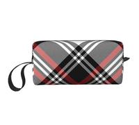 Cuori scozzesi di San Valentino, Borsa per il trucco Borsa per cosmetici Borsa da toilette da viaggio portatile Borsa per trucco Organizer