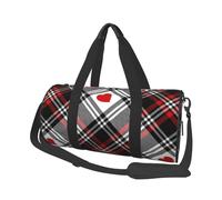Cuori scozzesi di San Valentino, Borsone da viaggio di grande capacità Borsa rotonda Borsa da viaggio sportiva Borsa da viaggio Borsa da fitness