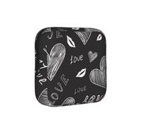 Cuori scritti a mano Parole d'amore, Borsa porta assorbenti, borse per il ciclo, borse per tamponi per donne e ragazze adolescenti