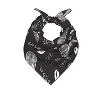 Cuori scritti a mano Parole d'amore,Sciarpa bandana per uomo e donna - Bandane eleganti e versatili per il collo e la testa