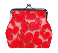 Cuori Seamless Pattern Portamonete Portafoglio Borsa Cambio Pouch Regali per Donna Bambini Portachiavi