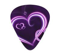 Cuori viola,12 pezzi di plettri per chitarra, 3 plettri di diverso spessore per chitarra acustica, basso, ukulele