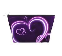 Cuori viola, Borsa da toilette Borsa per trucco Borsa per cosmetici Borsa da toilette da viaggio portatile