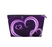 Cuori viola, Borsa da toilette Borsa per trucco Borsa per cosmetici Borsa da toilette da viaggio portatile
