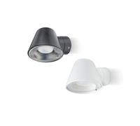 CUP APPLIQUE ORIENTABILE DA ESTERNO IP65 BIANCO E NERO LAMPADINA ATTACCO GU10 MODERNA SOVIL