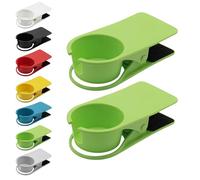 Cup Clip Drink Holder Beach Chair Cruise, Drink Holder for Beach Chair, Personalized Cup Clip Drinks Holders Chairs for Water Drinks Beverage Soda Coffee Mug (Green*2)