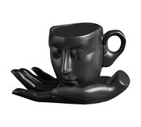 Cup De Visage Humain - Tasse Da Caffè In Face 3D, 3D Sculpted 260 Ml Ensemble Tasse De Thé Et De Soucoupe In Ceramique 260 Ml | Caffè Sur Le Visage Humain Avec Salice Kit Lait De Thé À Cuisi