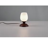 CUP II LAMPADA MARRONE E VETRO CALICE SATINATO H.18CM 1 LUCE ATTACCO E14
