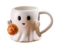 Cup In Ceramica A Forma Di Fantasma, Simpatica Mug Da Caffè In Ceramica Con Design 3D A Forma Di Fantasma, Cup Di Pumpkin Di Halloween Carina, Per Donne, Adulti, Bambini,Feste Di Halloween, Festa