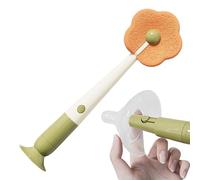 Cup Lid VPCap Cleaning Brush - 3-in1 Long Handle Flower Sponge Brush with 2 Replacement Heads | Universål Cup & Lid Cleaning Tool, Household Crevice Scrubber For Bottles, Mugs Glasses