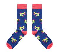 cup of sox Divertenti calzini regalo colorati in tazza da caffè di carta per uomini e donne, motivo rana, rospo, Blu 37-40