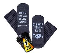 cup of sox Se riesci a leggere calzini, calzini regalo caldi in bicchieri di carta da donna, Grigio Bacio, 40/42 EU