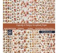 Cupcake & Bakery Scrapbook Paper: Sweet-Themed Craft Paper Pack for Journals, Cards & DIY Projects