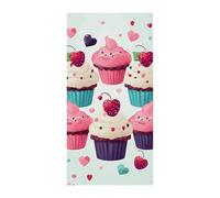 Cupcake Candy Hearts Sweet Door Cover Spring Summer Hanging Flag Portico Sign Outdoor Stagionale Vacanze Yard Decor per porta d'ingresso e portico