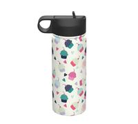 Cupcake Candy Hearts Sweet Print 510,3 g Bollitore termico sportivo ecologico e versatile bottiglia da viaggio