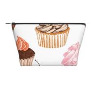 Cupcake carini, Borsa da toilette Borsa per trucco Borsa per cosmetici Borsa da toilette da viaggio portatile