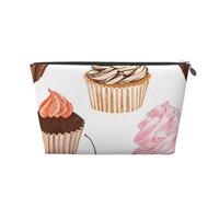 Cupcake carini, Borsa da toilette Borsa per trucco Borsa per cosmetici Borsa da toilette da viaggio portatile