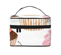Cupcake carini, borsa da viaggio per il trucco da donna, grande organizer per cosmetici
