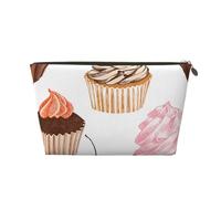 Cupcake carini, Borsa per il trucco Borsa per cosmetici Borsa da toilette da viaggio portatile Borsa da toilette