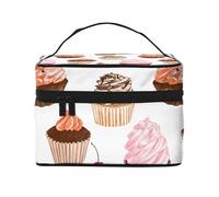 Cupcake carini, Borsa per il trucco Borsa per cosmetici Borsa da viaggio portatile da viaggio Astuccio per matite