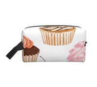 Cupcake carini, organizer per cosmetici di grande capacità, borsa da viaggio per il trucco da donna