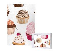 Cupcake carini,Puzzle in legno da 1000 pezzi per adulti e adolescenti