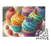 Cupcake Colorati Puzzle 1000 Pezzi Puzzle per Adulti 38x26cm/1000pcs