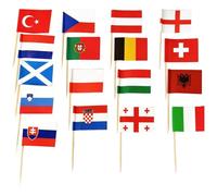 Cupcake Flags, Cupcake Toppers, 24 Countries National Patriottic Theme Versatile Use Vibranti Colors, Cake Toppers for Pastry Decorations, 3,94 x 3,15 x 0,79 pollici