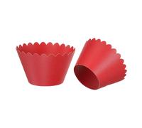 Cupcake Involucri Carta,50pz Cottura Tazze Standard Onda Decorazione,Rosso