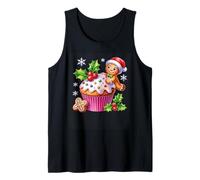 Cupcake Natalizio Gingerbread Man, gioioso Spirito Natalizio Canotta