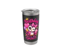 Cupcake party con simpatico gufo su un ramo di un albero per festeggiare il compleanno Bicchiere termico in acciaio inox doppia parete