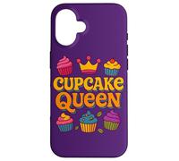Cupcake Queen Cool Bakers Art Bakery, design a forma di cupcake Custodia per iPhone 16