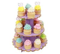 Cupcake Stand Cartone 3 Tier Alzata per Torta Supporto per Cupcake per Baby Shower Genere Reveal Festa Bambini Festa di Compleanno