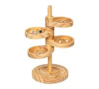 Cupcake Stand Wood, Rotatable Storage Rack, Four Tier Display Organizer, | Cup Cake Tower Stand For Jewelry Headwear Snacks Desserts Living Room Dining Room Entrance