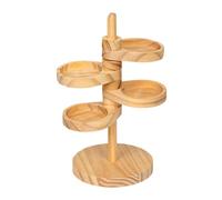 Cupcake Stand - Wooden 4 Tier Rotatable Rack - Storage Display Decoration | Jewelry Storage Organizer Keys, Jewelry, Headwear, Snacks, Desserts, Living Room, Dining Room