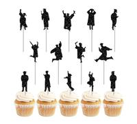 Cupcake Topper Graduation, Topper per torta di laurea - Stick di carta per gli antipasti decorazioni,Forniture per decorazioni per cupcake per feste, set di 14 scelte di arredamento alimentare