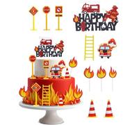 Cupcake Topper Pompieri, 11 Pezzi Pompieri Torta Topper, Decorazioni Torta Fuoco, Firefighter Cupcake Decorazioni, Decorazioni Torta Fuoco, per Compleanni Bambini e Feste Tema