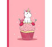 Cupcake Unicorn Composition Notebook: Wide-Ruled 7.5″ x 9.25″ Kawaii Journal - Cute Pastel Unicorn Notebook for Girls, School, Writing, Drawing, Nature Notes & Sweet Daydreams