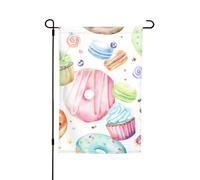 Cupcakes Donuts Muffins Sugar Print Holiday Garden Bandiere 30,5 x 45,7 cm Tutte le Stagioni Bandiera Outdoor Yard Decor Per Patios